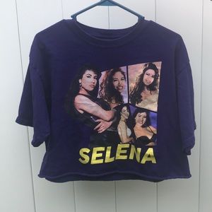 Purple Selena crop top